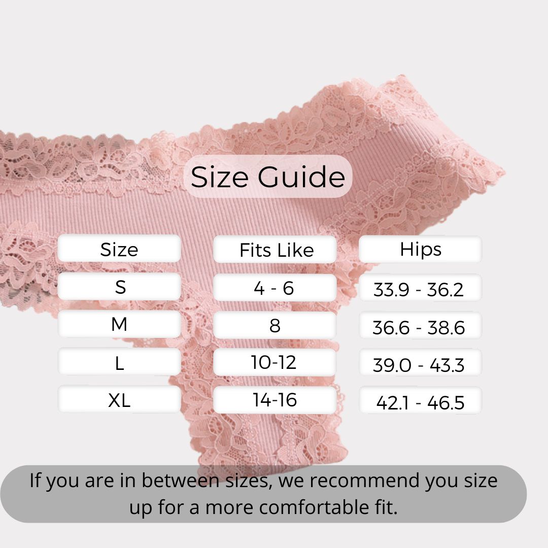 CottonLace Thong [Antibacterial] - Buy 4, Get 8