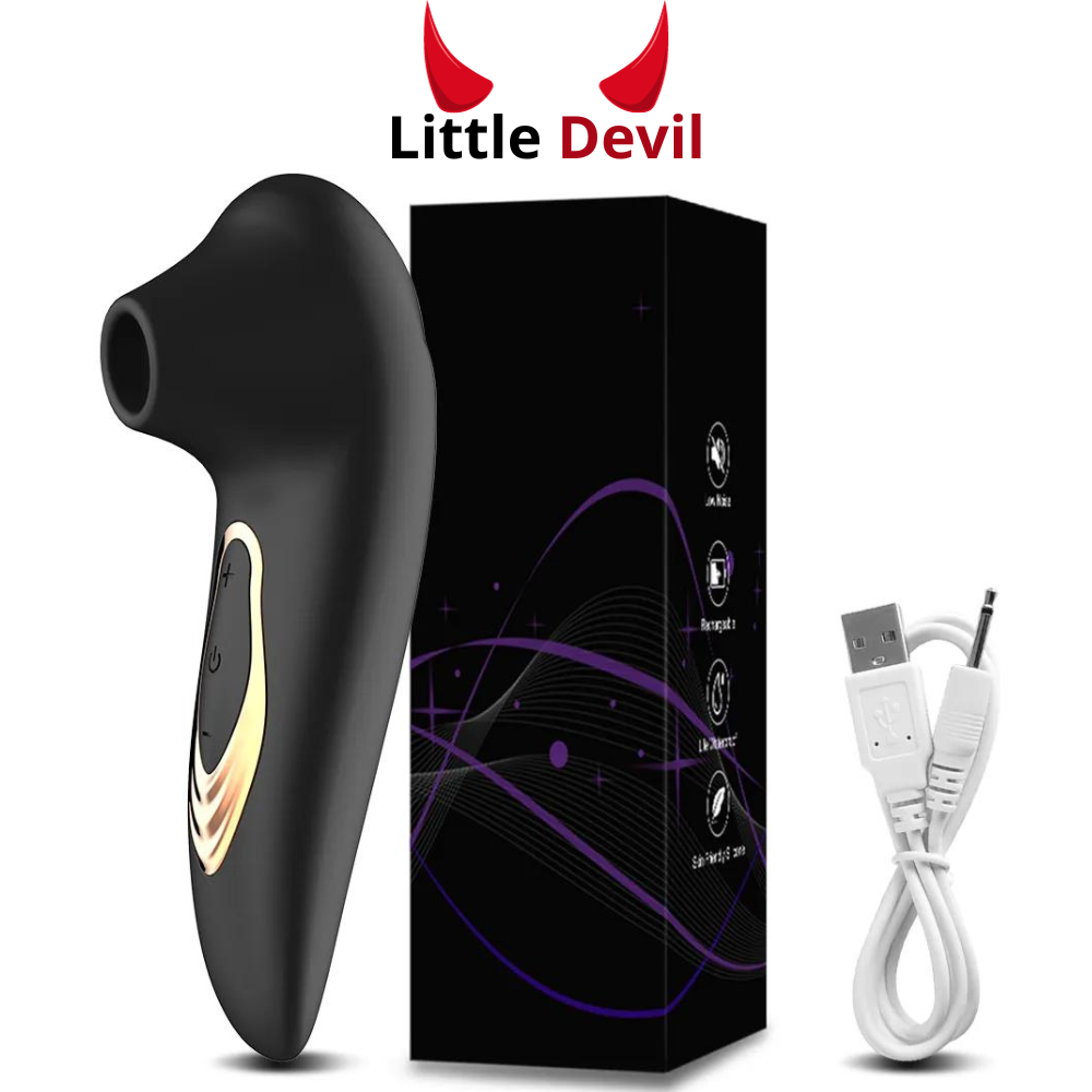 Portable Vibrator with Suction - Little Devil [Rechargeable]