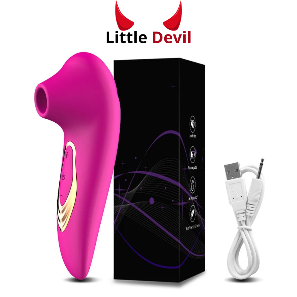 Portable Vibrator with Suction - Little Devil [Rechargeable]